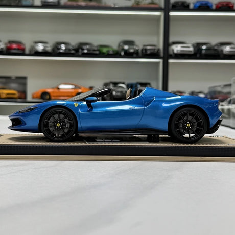 [MR Collection] 1:18 Ferrari 2023 296 GTS blauw modelauto Hars