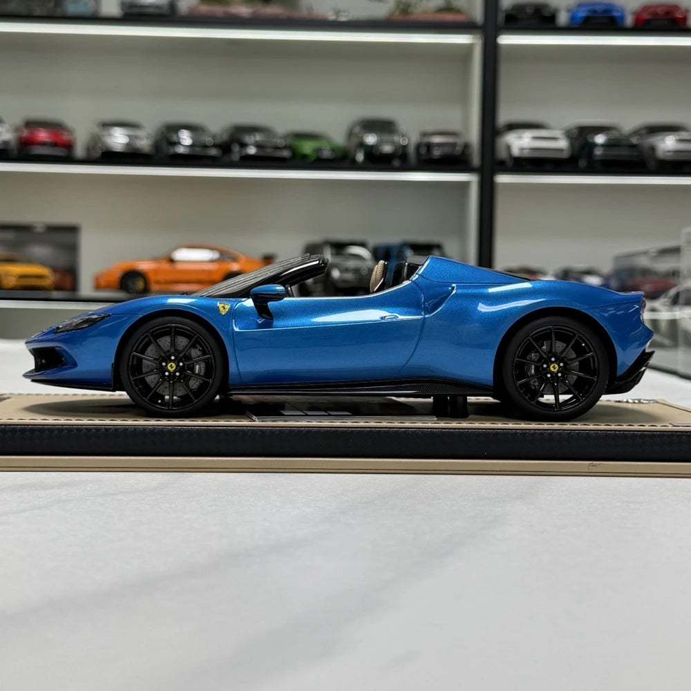 [MR Collection] 1:18 Ferrari 2023 296 GTS Blue Model Car Resin