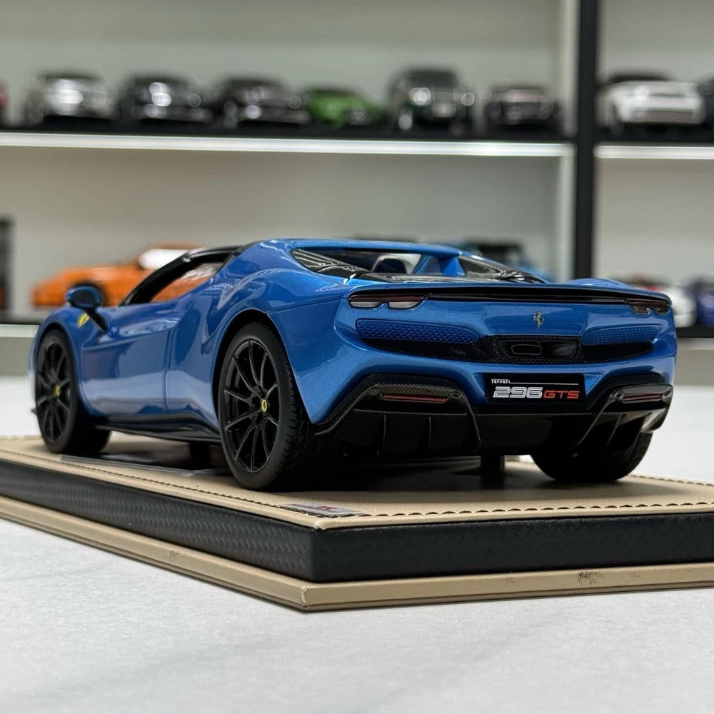 [MR Collection] 1:18 Ferrari 2023 296 GTS Blue Model Car Resin