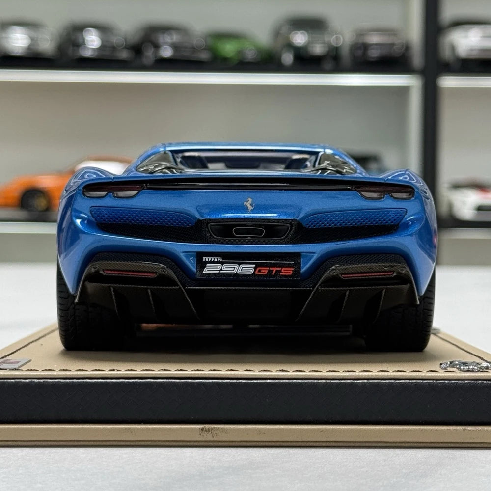 [MR Collection] 1:18 Ferrari 2023 296 GTS Blue Model Car Resin