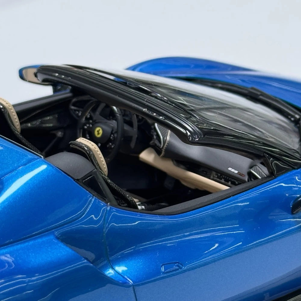 [MR Collection] 1:18 Ferrari 2023 296 GTS Blue Model Car Resin