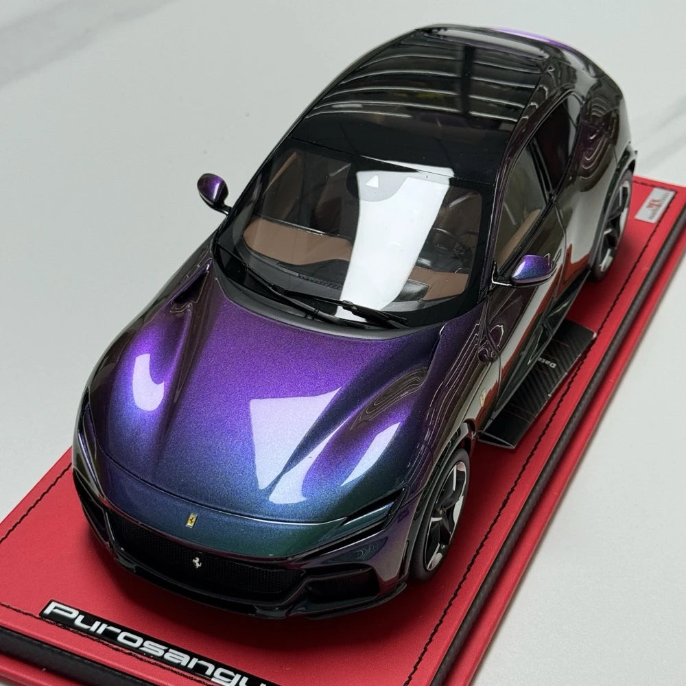 [MR Collection] 1:18 Ferrari 2023 Purosangue Purple Gradient Model Car Resin