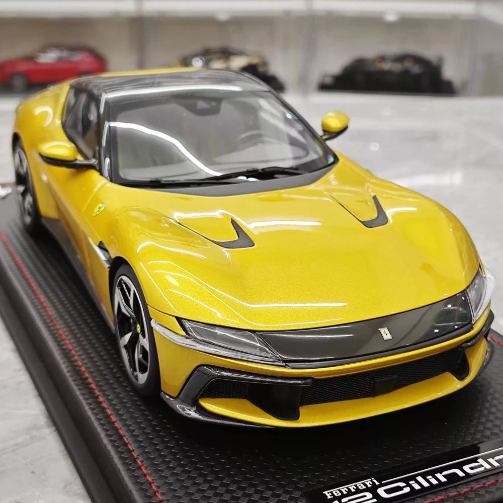 [MR collection] 1:18 Ferrari 2024 12Cilindri jaune voiture miniature Resin