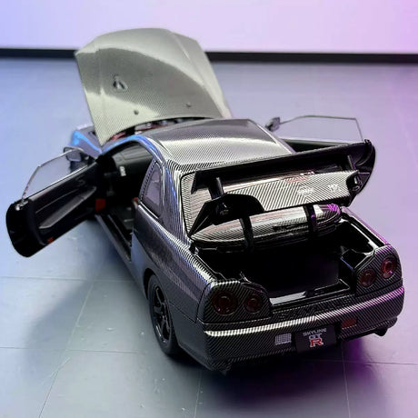 Nissan 1999 Skyline GT-R R34 zwart 1:24 – diecast displaymodel