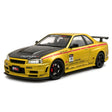 Nissan 1999 Skyline GT-R R34 goud 1:24 – diecast displaymodel