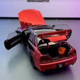 Nissan 1999 Skyline GT-R R34 Metallic rood 1:24 – diecast displaymodel