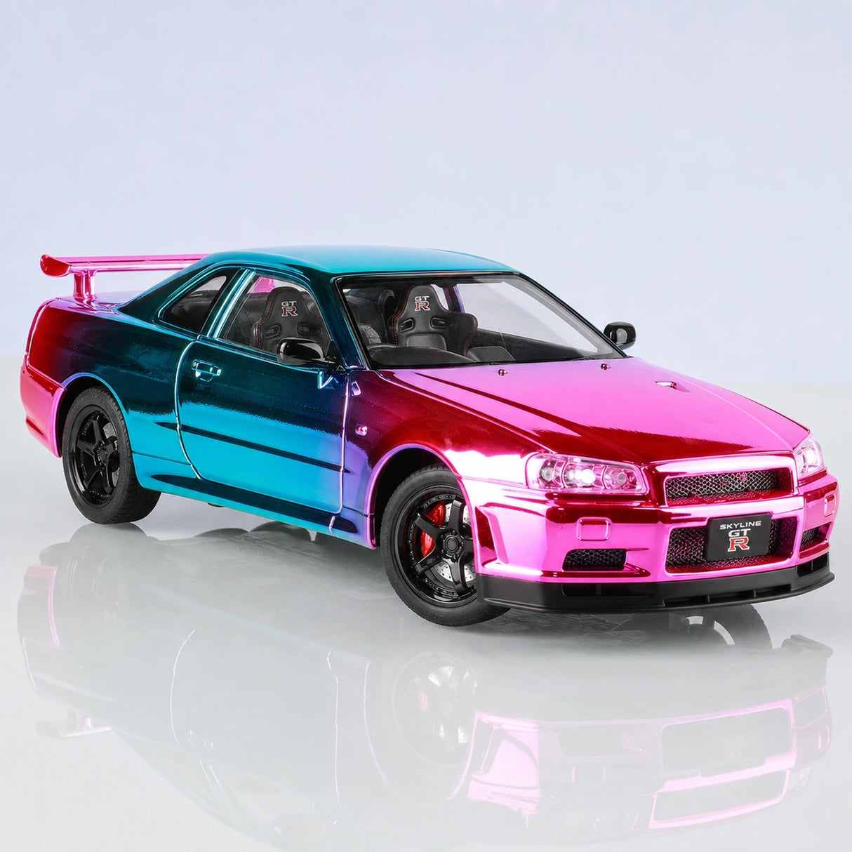 Nissan 1999 Skyline GT-R R34 roze Gradient 1:24 – diecast displaymodel