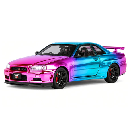 Nissan 1999 Skyline GT-R R34 roze Gradient 1:24 – diecast displaymodel