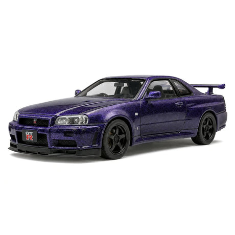 Nissan 1999 Skyline GT-R R34 paars 1:24 – diecast displaymodel