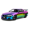 Nissan 1999 Skyline GT-R R34 paars Gradient 1:24 – diecast displaymodel