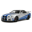 Nissan 1999 Skyline GT-R R34 zilver 1:24 – diecast displaymodel