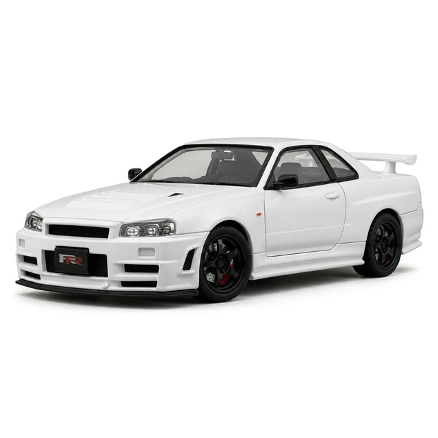 Nissan 1999 Skyline GT-R R34 wit 1:24 – diecast displaymodel