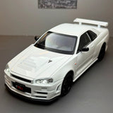 Nissan 1999 Skyline GT-R R34 wit 1:24 – diecast displaymodel