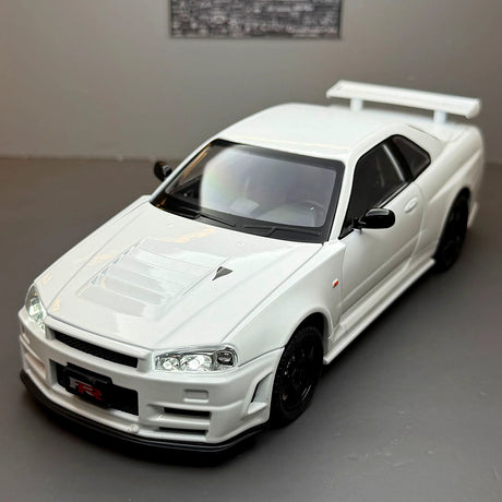 Nissan 1999 Skyline GT-R R34 wit 1:24 – diecast displaymodel