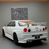 Nissan 1999 Skyline GT-R R34 wit 1:24 – diecast displaymodel