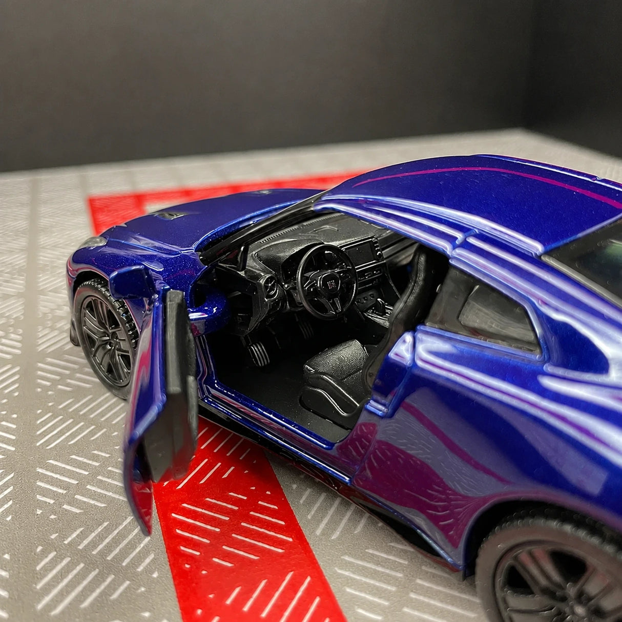 Nissan 2007 GT-R R35 블루 1:36 – 다이캐스트 디스플레이 모델 다이캐스트