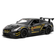 Nissan 2017 GT-R R35 zwart 1:24 – modelauto van gegoten metaal voor display