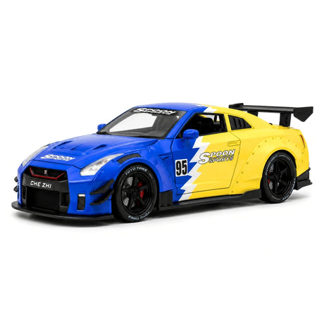 Nissan 2017 GT-R R35 blauw 1:24 – diecast displaymodel