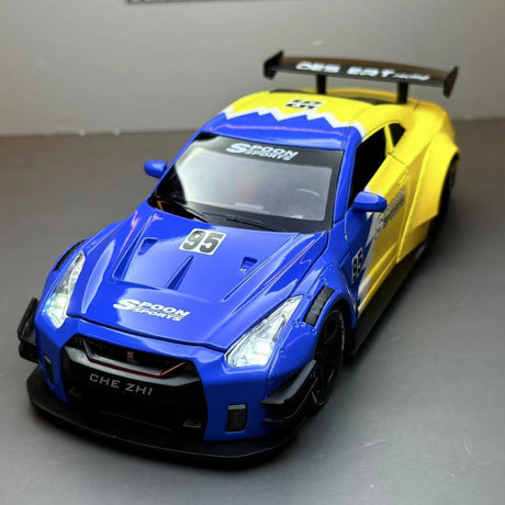 Nissan 2017 GT-R R35 blauw 1:24 – diecast displaymodel