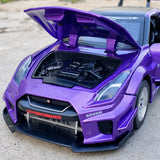 Nissan 2017 GT-R R35 LB Performance lila 1:32 – pressgjuten visningsmodell