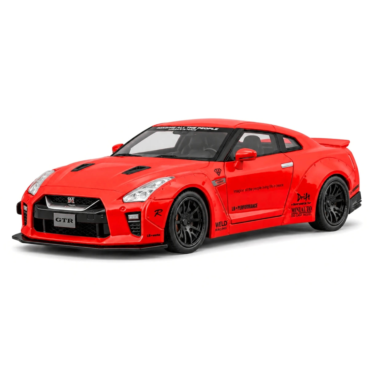 Nissan 2017 GT-R R35 LP Works röd 1:32 – pressgjuten visningsmodell