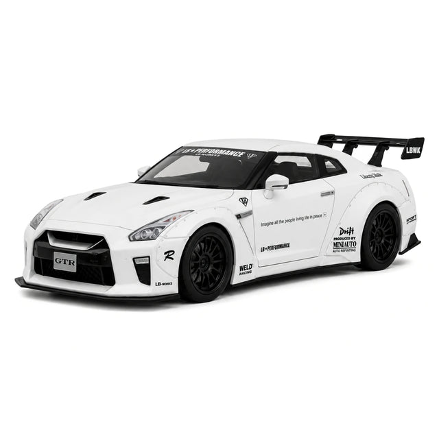 Nissan 2017 GT-R R35 LP Works White 1:32 – Druckguss-Display-Modell, Druckguss
