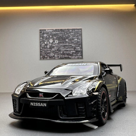 Nissan 2017 GT-R R35 Nismo Schwarze 1:32 – Druckguss-Display-Modell in Druckguss