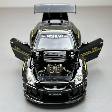Nissan 2017 GT-R R35 Nismo Schwarze 1:32 – Druckguss-Display-Modell in Druckguss