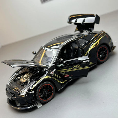 Nissan 2017 GT-R R35 Nismo Schwarze 1:32 – Druckguss-Display-Modell in Druckguss