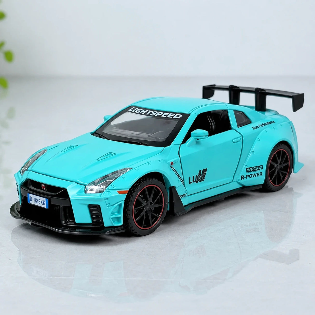 Nissan 2017 GT-R R35 Nismo blå 1:32 – pressgjuten visningsmodell