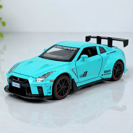 Nissan 2017 GT-R R35 Nismo Blaue 1:32 – Druckguss-Display-Modell in Druckguss