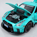 Nissan 2017 GT-R R35 Nismo blå 1:32 – pressgjuten visningsmodell