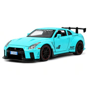 Nissan 2017 GT-R R35 Nismo Blau 1:32 – Druckguss-Modellauto für die Vitrine