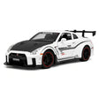 Nissan 2017 GT-R R35 Nismo vit 1:32 – pressgjuten visningsmodell