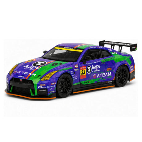 Nissan 2017 GT-R R35 Rennlackierung Lila Aape-Lackierung 1:32 – Druckguss-Displaymodell Zinkguss