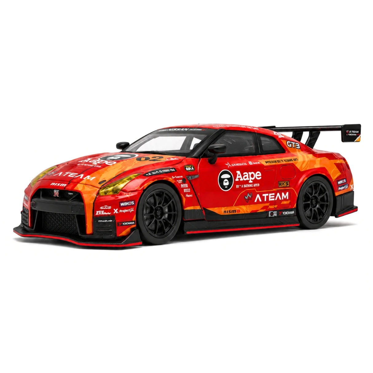 Nissan 2017 GT-R R35 Rennlackierung Rot Aape Lackierung 1:32 – Druckguss-Displaymodell Druckguss