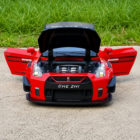 Nissan 2017 GT-R R35 Rode 1:24 – Gegoten Beeldmodel Gietijzer