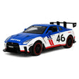 Nissan 2017 GT-R R35 Widebody blauw #46 1:24 diecast displaymodel - aanzicht 5