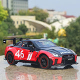 Nissan 2017 GT-R R35 Widebody rood #46 1:24 diecast displaymodel - aanzicht 5