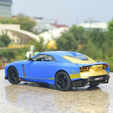 Nissan 2018 GT-R50 van Italdesign blauw 1:24 – diecast displaymodel