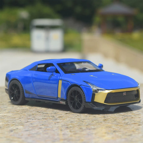 Nissan 2018 GT-R50 von Italdesign Blue 1:32 – Druckguss-Display-Modell Druckguss