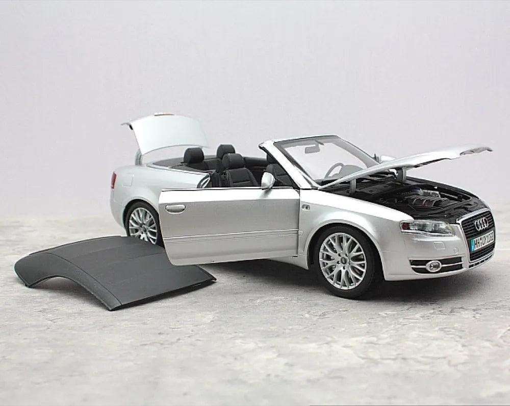 [Norev] 1:18 Audi 2006 A4 B7 3.2 Cabriolet argent voiture miniature Die-Cast