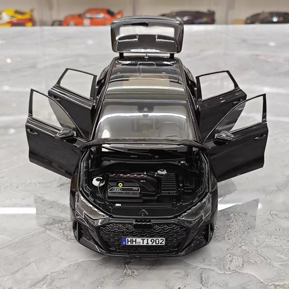 [Norev] 1:18 Audi 2021 RS3 nero modellino di auto Die-Cast