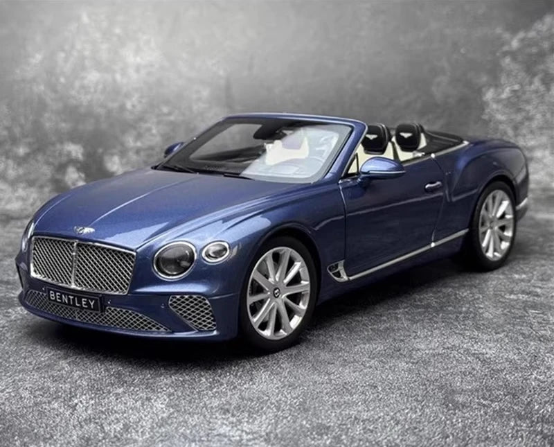 [Norev] 1:18 Bentley 2019 Continental GT Convertible Blue Model Car Die-Cast