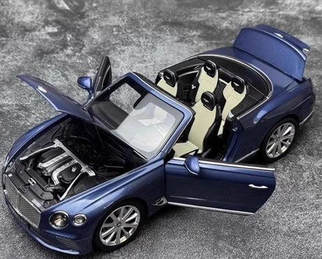 [Norev] 1:18 Bentley 2019 Continental GT Convertible Blue Model Car Die-Cast