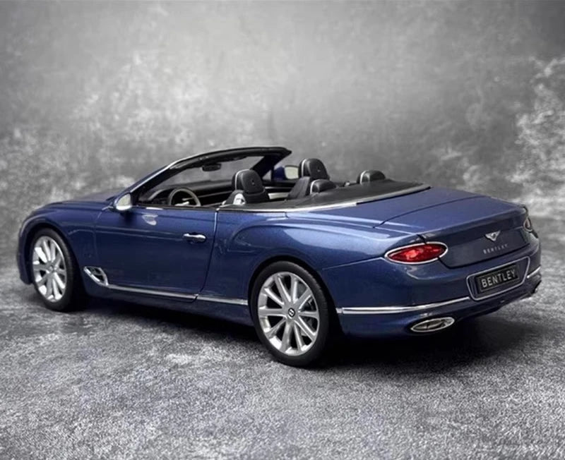 [Norev] 1:18 Bentley 2019 Continental GT Convertible Blue Model Car Die-Cast
