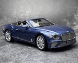 [Norev] 1:18 Bentley 2019 Continental GT Convertible Blue Model Car Die-Cast