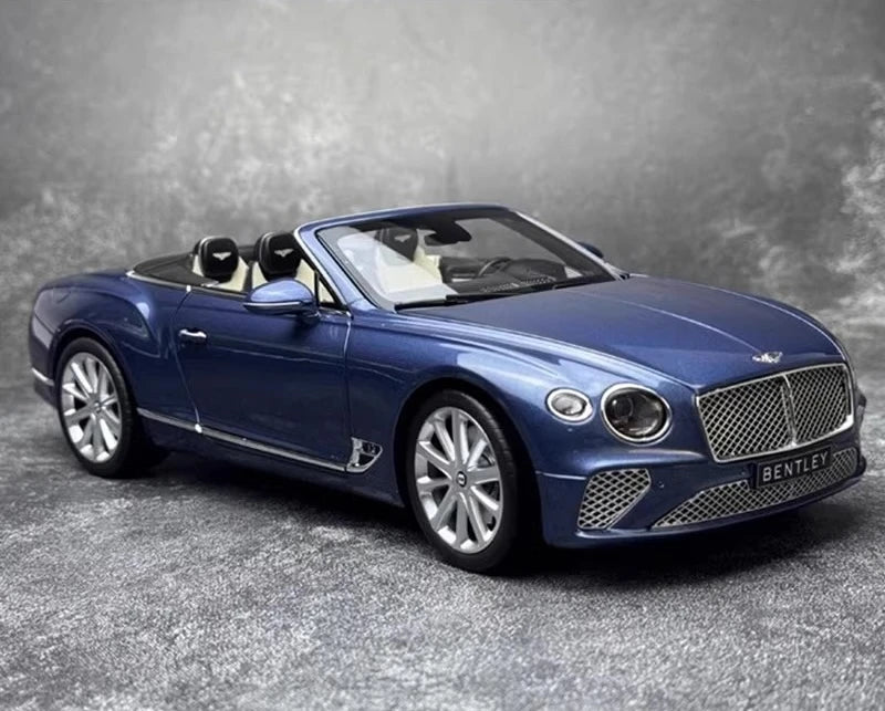 [Norev] 1:18 Bentley 2019 Continental GT Convertible Blue Model Car Die-Cast