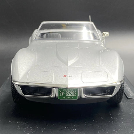 [Norev] 1:18 Chevrolet 1969 Corvette C3 Convertible Silver Model Car Resin