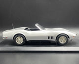 [Norev] 1:18 Chevrolet 1969 Corvette C3 Convertible Silver Model Car Resin